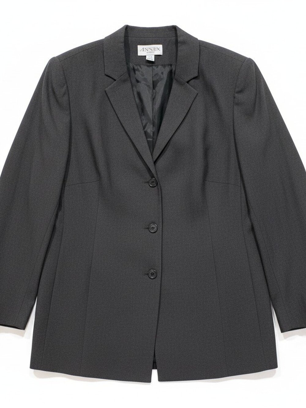 Casual Corner Annex Woman 22W Gray Blazer Suit Jacket Career Workwear